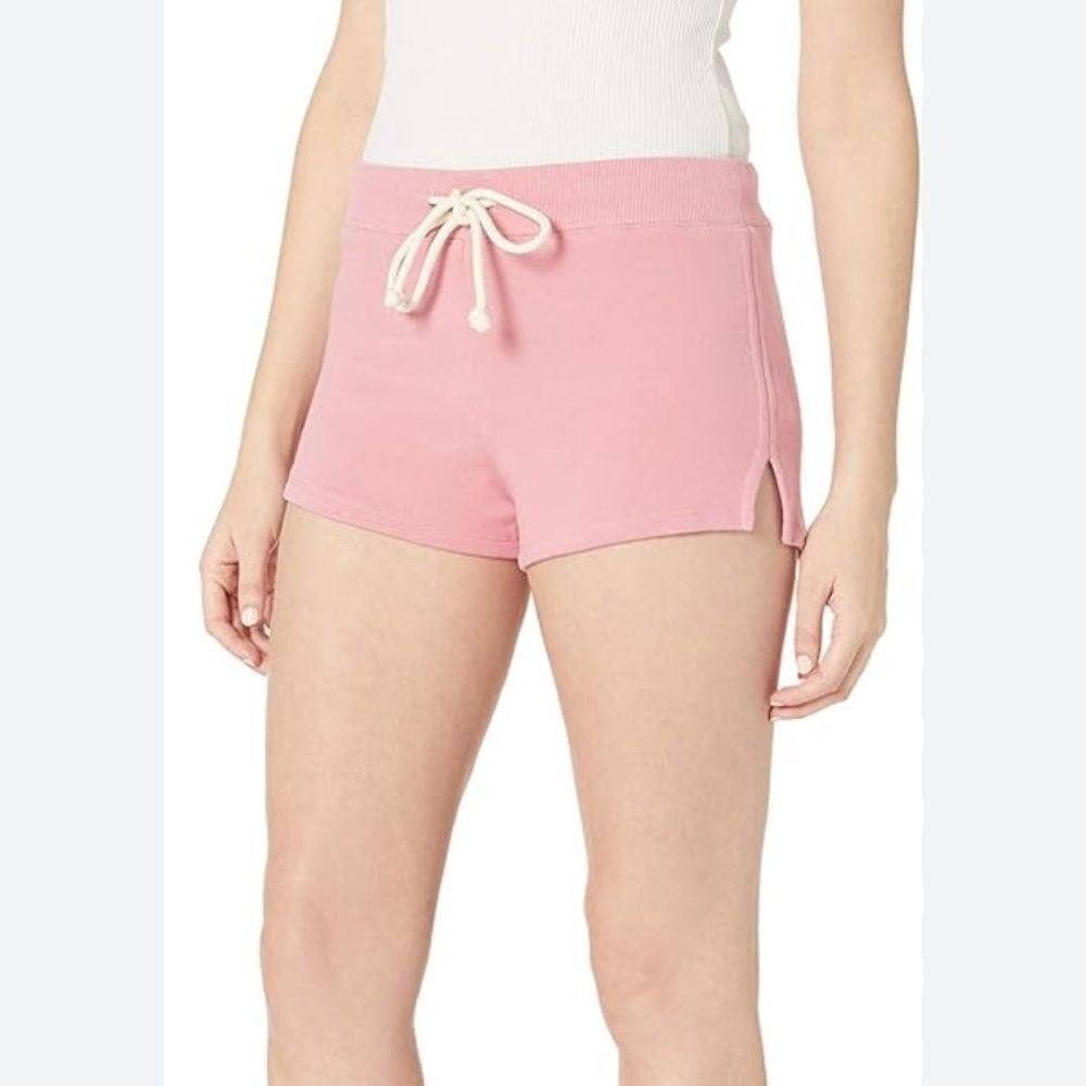 NIA Essex Split Hem Drawstring Short Pink Lounge Shorts large, new with tags